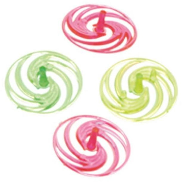 144 1" Plastic Swirl Spinning Tops